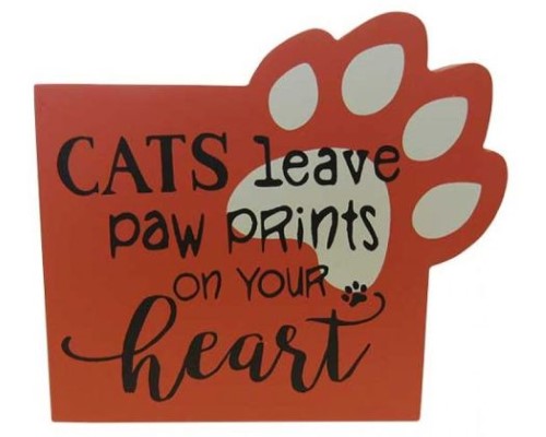 Pet Shelf Sign Cat Heart