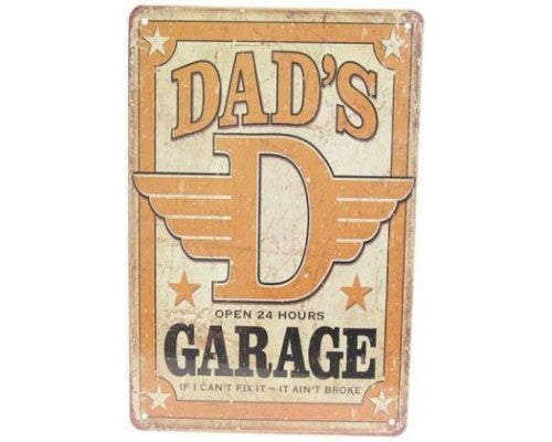 Art Tin Sign -  Dad's Garage