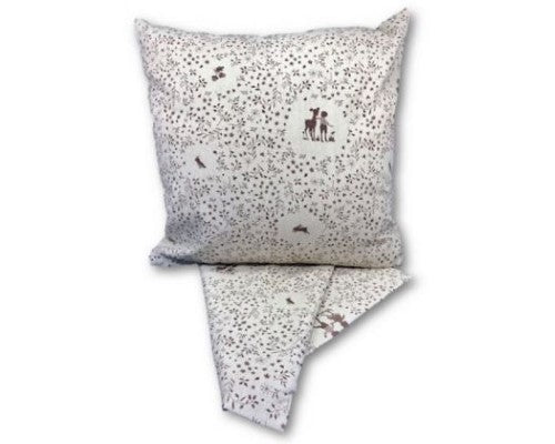 Whimsical chocolate cushion cover for kids' rooms, made from premium fabric with easy zip for washing, 44cm x 44cm.
