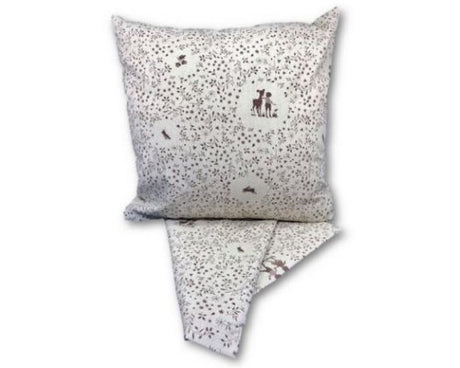 Whimsical chocolate cushion cover for kids' rooms, made from premium fabric with easy zip for washing, 44cm x 44cm.