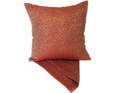 Red floral cushion cover, 44cm x 44cm, crafted from thick fabric, stylish and easy to wash for home decor enhancement.