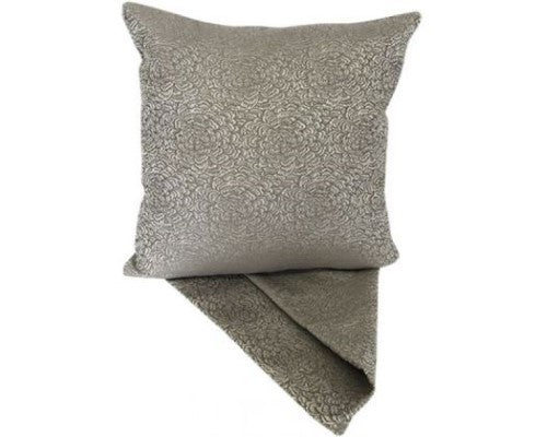 Elegant silver floral cushion cover, 44cm x 44cm, perfect for enhancing home decor with style and comfort.