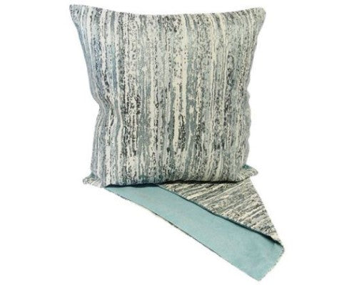 Teal textured cushion cover in premium fabric, 44cm x 44cm, with zip for easy cleaning, perfect for stylish home decor.