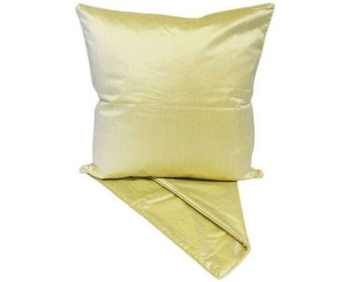 Satin Look Gold Cushion Cover, 44cm x 44cm, premium thick fabric with easy-access zip for stylish home decor.