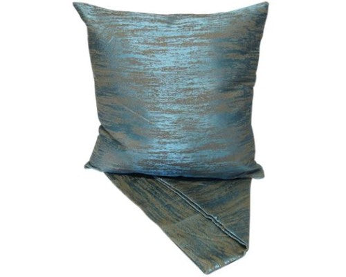 Misty Blue Cushion Cover in thick fabric with easy-access zipper, perfect for any living or bedroom decor.