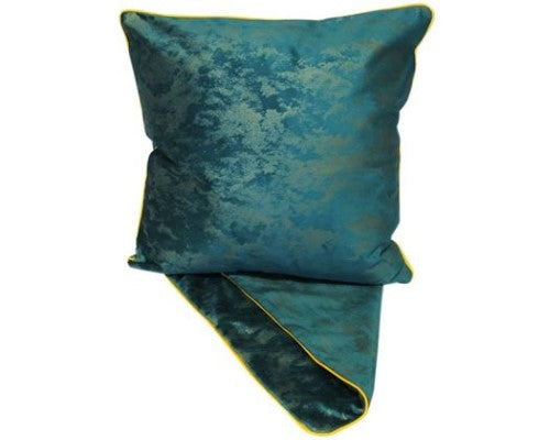 Cushion Cover -  Misty PipedSatinSeaBlue