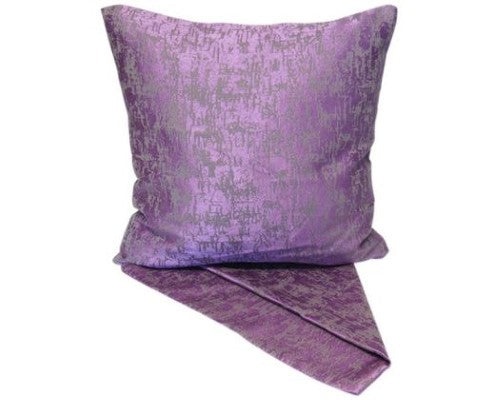 Embroidered mist purple cushion cover, 44cm x 44cm, adds sophistication and style to any living space.