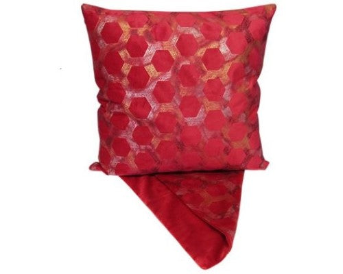 Cushion Cover -  Honey Comb Red