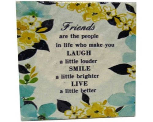 Ceramic Art Tile - Message Tile Friends