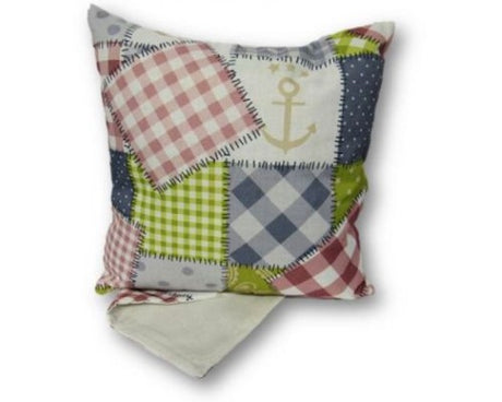 Essentials Cushion Cover in Patchwork Pink, featuring durable fabric and charming pink hues, perfect for cozy home decor.