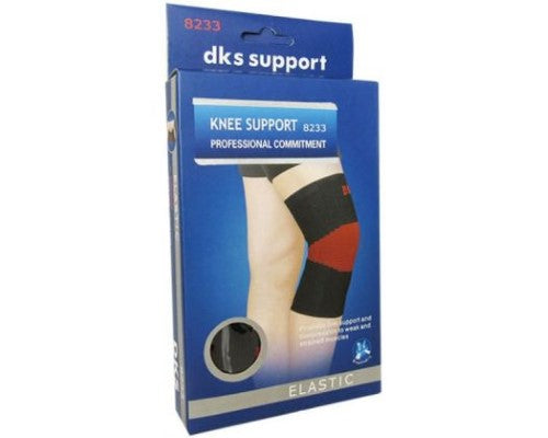 High-quality knee support brace made with elastic and neoprene for enhanced stability and injury prevention during activities.