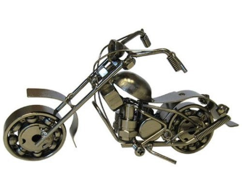 Steam punk metal motorbike model, 20 cm x 9.5 cm, perfect decor for a man cave.