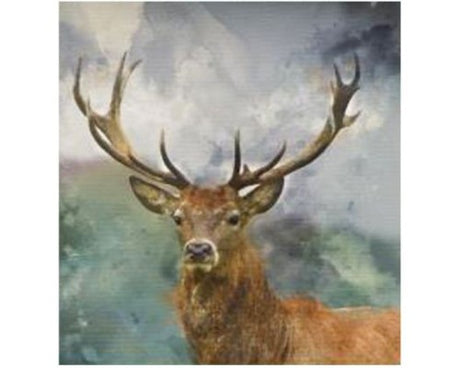 Elegant 3-ply napkin featuring a stag motif, perfect for enhancing any dining experience or event decor.