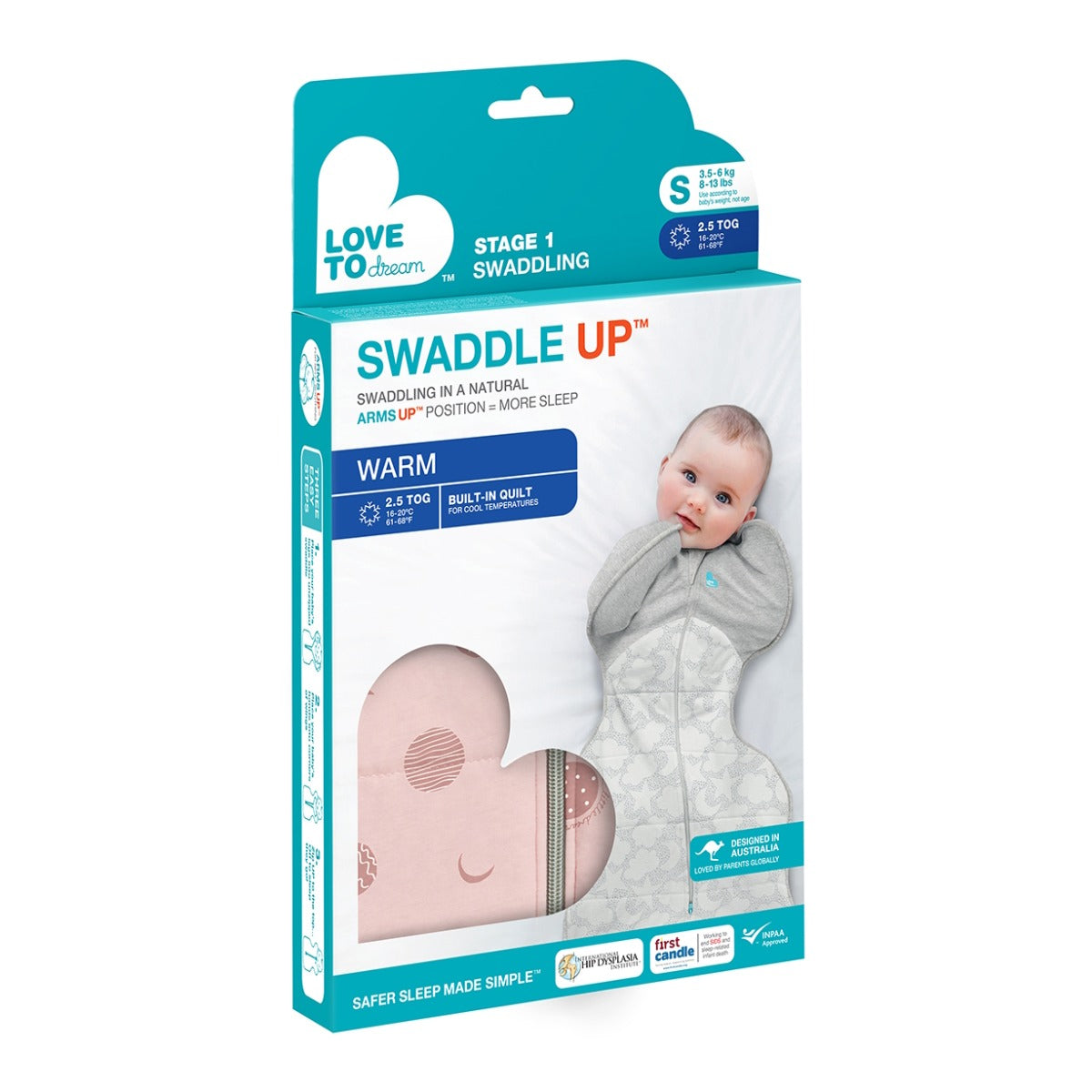 Love to Dream Swaddle Up™ Warm 2.5 TOG - Little Dreamer Dusty Pink - Medium
