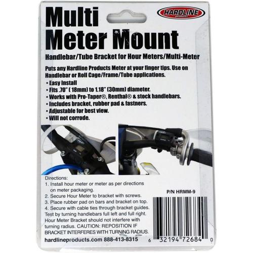 MULTIMETER MOUNT BRACKET FOR HANDLEBAR OR TUBE INSTALLATION OF HARDLINE PRODUCTS