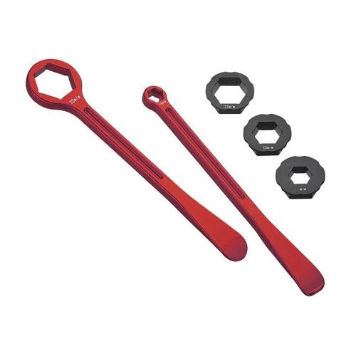 COMBO AXLE TIRE WRENCH LEVER SET EURO KIT 32MM 27MM 22MM 17MM AXLES 10MM,13MM AX