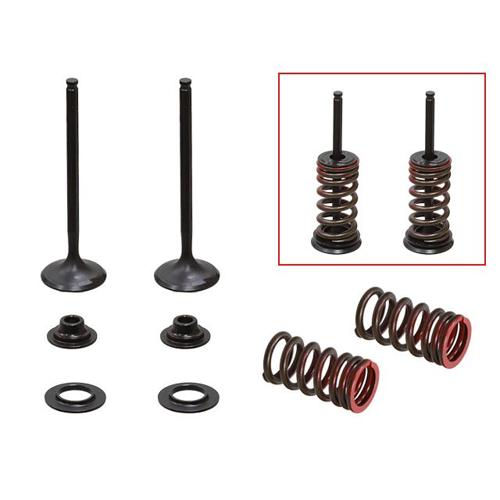 EXHAUST VALVE KIT PSYCHIC MX INCLUDES 2 VALVES, 2 SPRINGS, RETAINERS & SEATS KAW