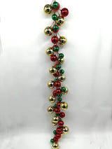 Christmas Bauble Garland - Gold Red Green - 200cm