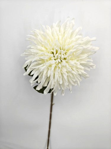 Artificial Chrysanthemum Flower Stem - Large - White