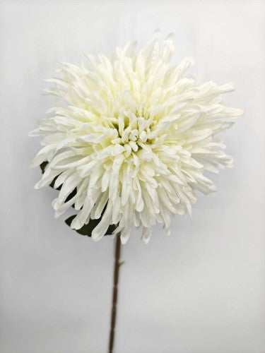 Artificial Chrysanthemum Flower Stem - Large - White