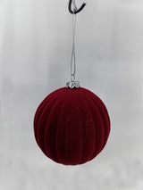 Christmas Tree Baubles - Large Burgundy - Box of 4