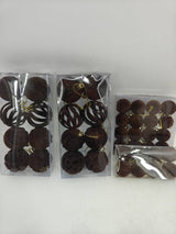 Velvet Christmas Tree Baubles - Copper - Set of 48