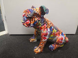 Decorative Bulldog Ornament with Black Sunglasses - 40cm