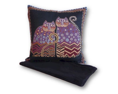 44cm cushion cover featuring a charming design of two playful cats.