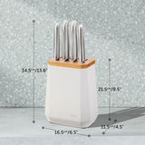 Furi - Stone Knife Block Snow Terrazzo Set 5 Piece