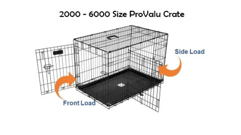 Dog Crate - Pro Valu #2000 60 x 45 x 50cm (Black)