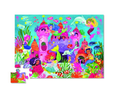 Croc Creek Shaped Box Puzzle - Mermaid Palace (36PC)
