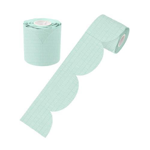 LCBF Mint Patterned Rolled Scalloped Border