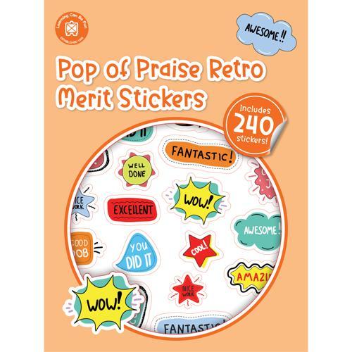 LCBF Pop of Praise Retro Merit Stickers