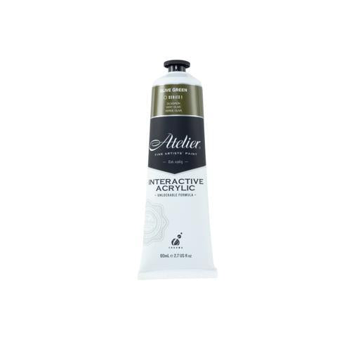 Atelier Acrylic Interactive Paints 80ml Olive Green