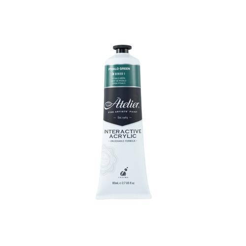 Atelier Acrylic Interactive Paints 80ml Pthalo Green