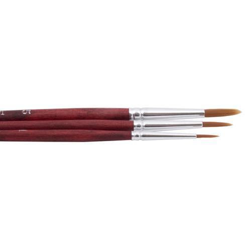 DAS 27-V Brush Set Taklon Round Pack of 3