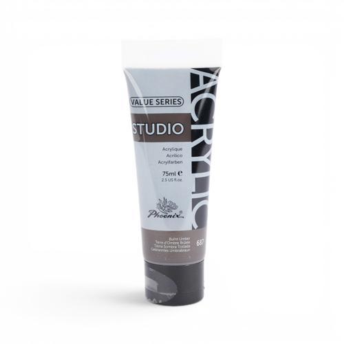 Phoenix Acrylic Paint 75ml Burnt Umber (687)
