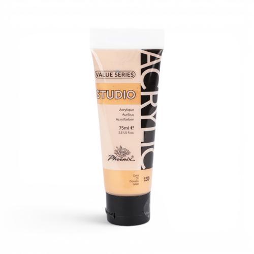 Phoenix Acrylic Paint 75ml Metallic Gold