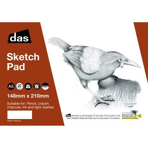 DAS Spiral Sketch Pad (Saddleback) A5 110gsm 20 Sheets