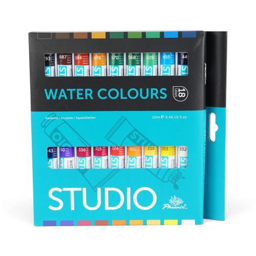 Phoenix Watercolour Paint 18x12ml Set