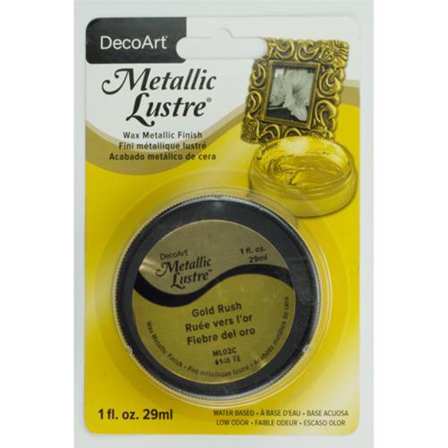 DecoArt Metallic Lustre Wax 29.6ml (1oz) Gold Rush