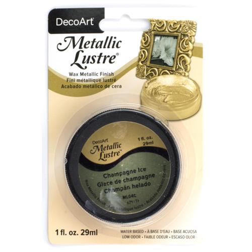 DecoArt Metallic Lustre Wax 29.6ml (1oz) Champagne Ice