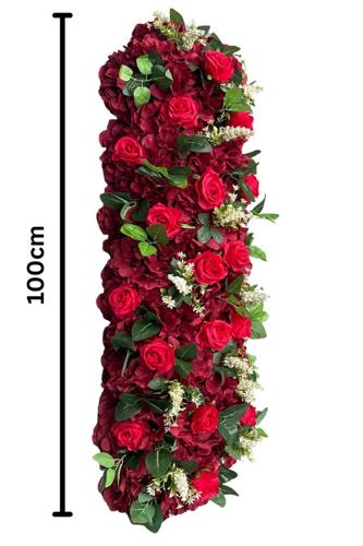 Mixed Wedding Flower Roll Set of 2  - Red
