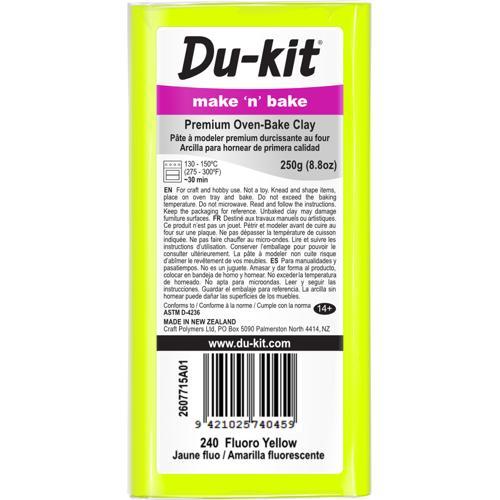 Du-kit Polymer Modelling Clay 250gm Fluo Yellow