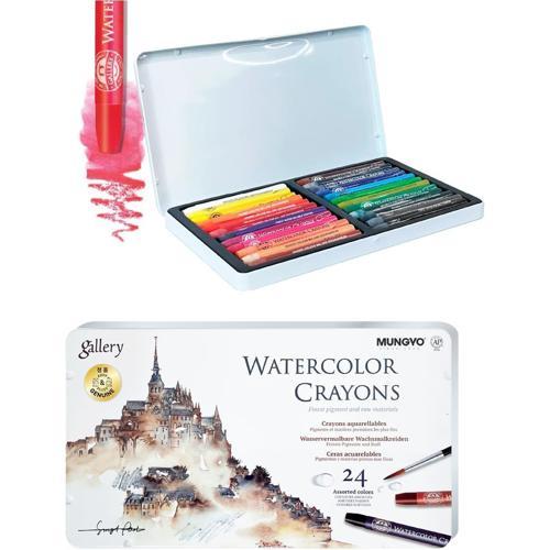 Mungyo Gallery Watercolour Crayons Assorted Colours 24 Pack