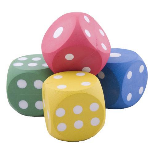 DAS Rubber Dice 53mm Assorted Colours