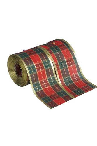Wired Edge Christmas Tartan Ribbon - Set of 5 - 50mm