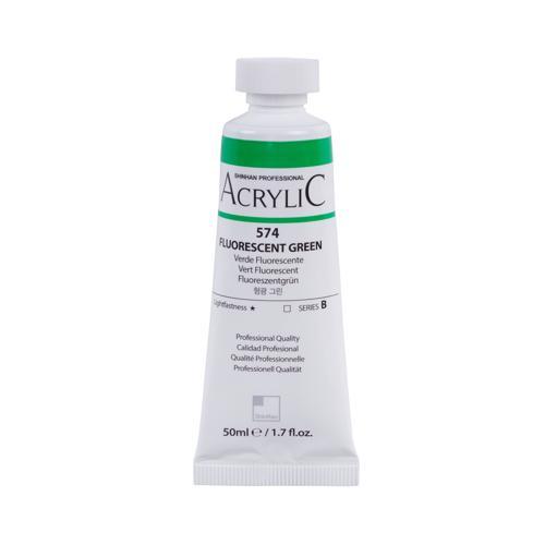 ShinHan Professional Acrylic Paint 50ml Fluorescent Green 574