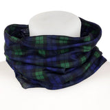 Neck Scarf Face Covering - Green Tartan (50cm)