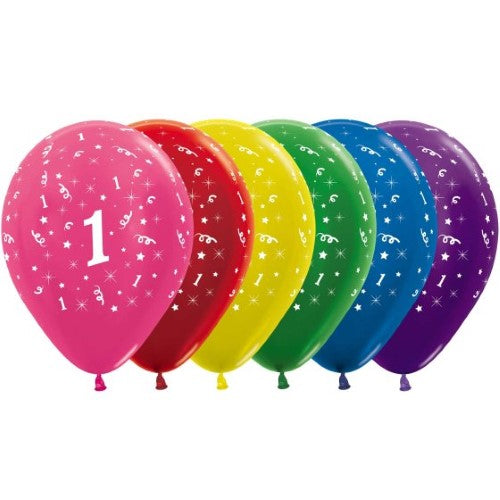 Sempertex 30cm Age 1 Metallic Assorted Latex Balloons,  - Pack of 25